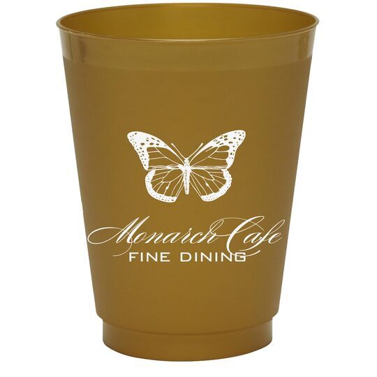 Magnificent Monarch Butterfly Colored Shatterproof Cups
